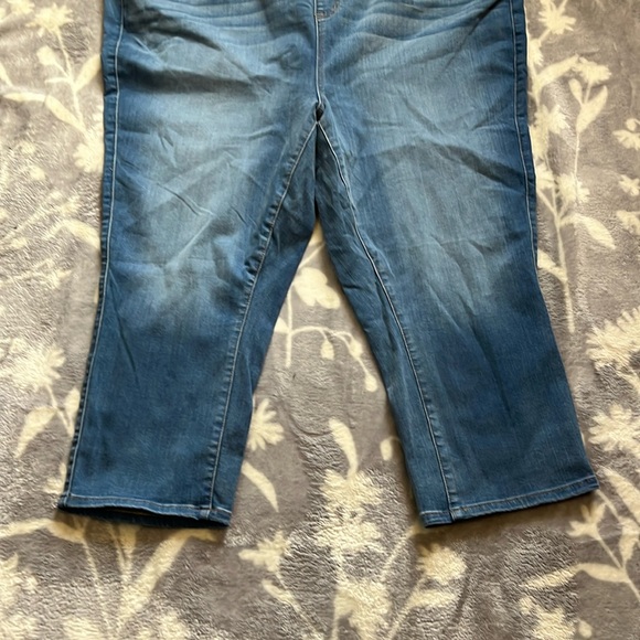 NWT Torrid Blue  Jeans - crop lean super soft “feel the fit” Sz Torrid 4 (26/4X) - Picture 5 of 14